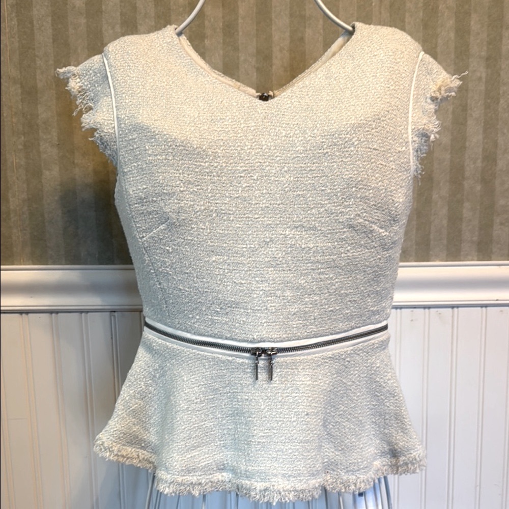 Rebecca Taylor tweed Peplum Top